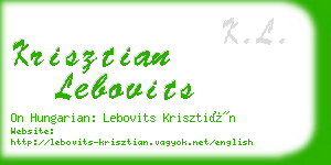 krisztian lebovits business card